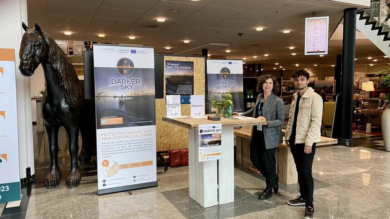 The DARKER SKY information stand at the Europarc conference. Jan-Willem van Kruyssen.