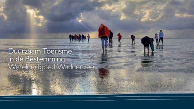 Screenshot of document title page with image of mudflat hikers on exposed mudflat with cloudy sky. © Frederico di Campo.